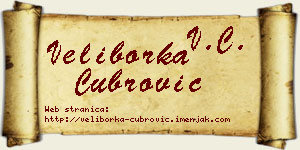Veliborka Čubrović vizit kartica